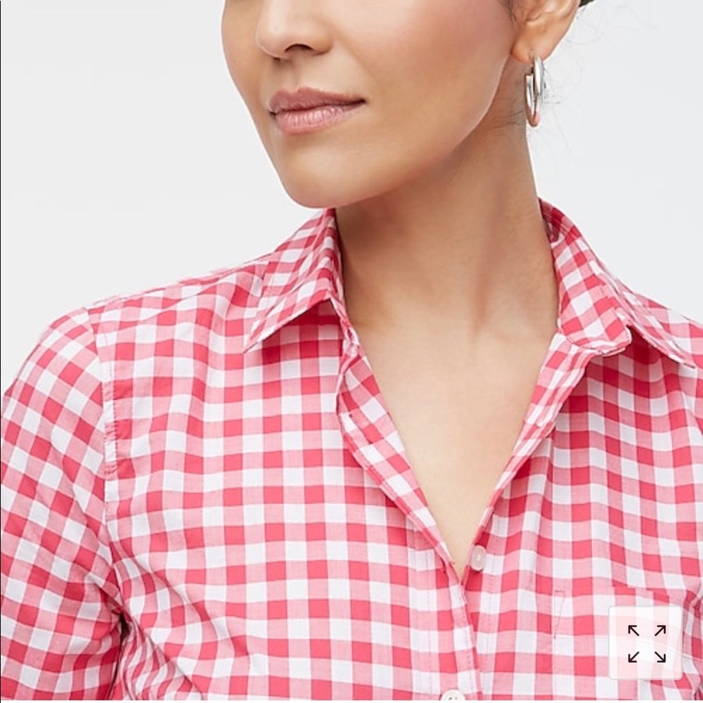 J.CREW Gingham Print Fitted Shirt